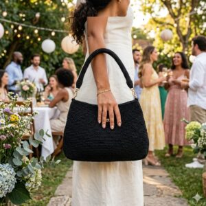Bolsa em Crochê Lis Preto