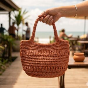 Bolsa em Crochê Salinas Terracota