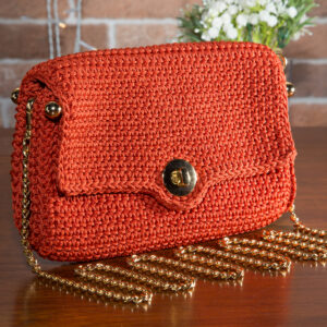 Bolsa em Crochê Lis Terracota