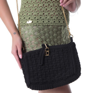 Bolsa em Crochê Salinas Preto