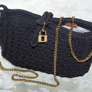 Bolsa em Crochê Salinas Preto