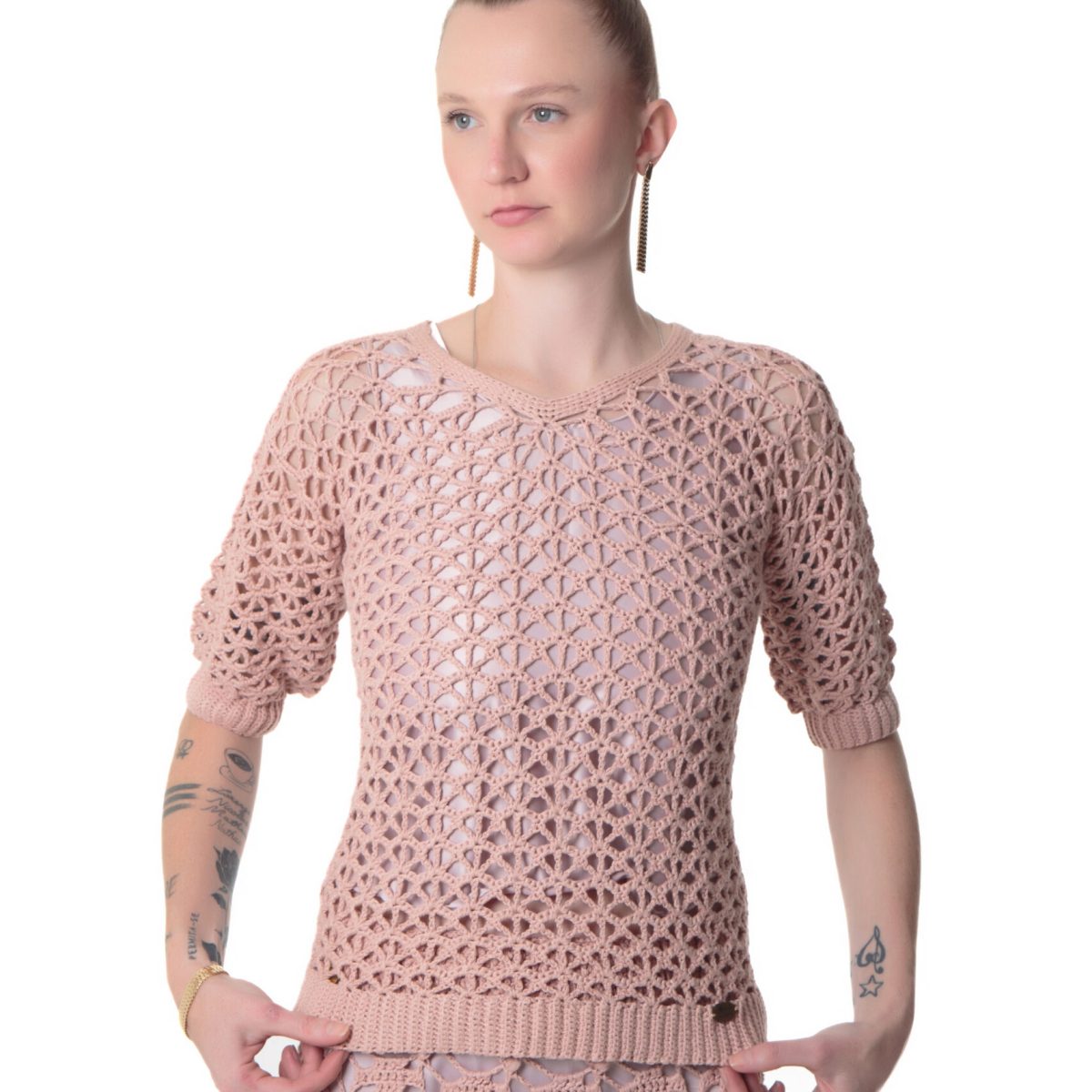 blusa rosê frente